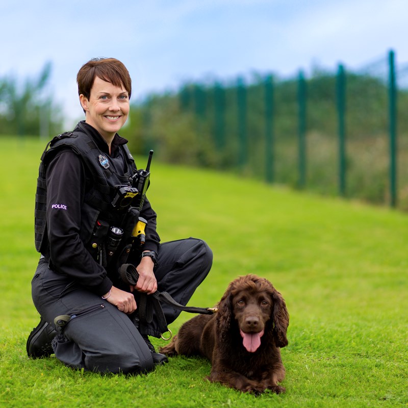 Police women with dog