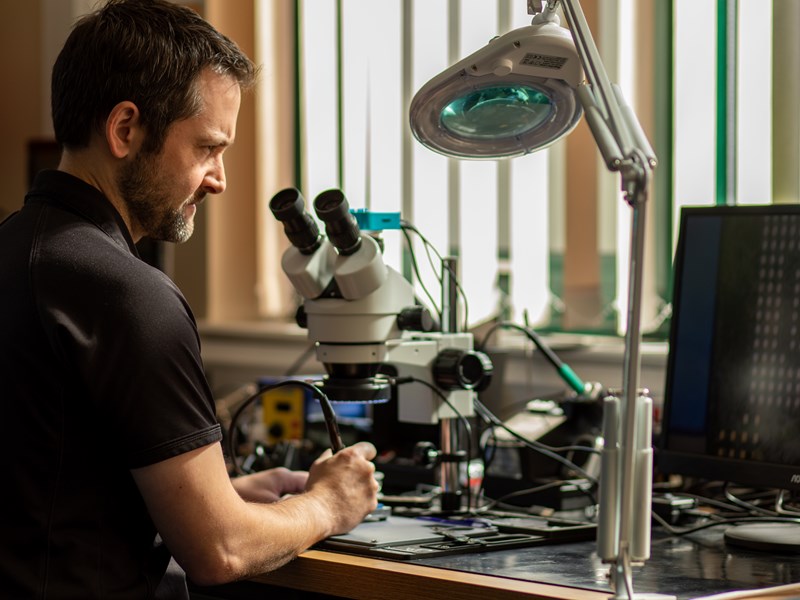 Forensic officer at work