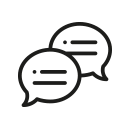 Speech bubble icons cartoon