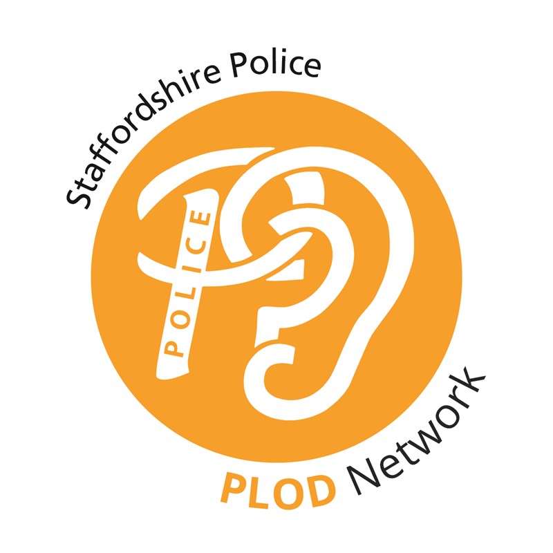 Staffordshire Police Police Link Officer for Deaf (PLOD) network logo